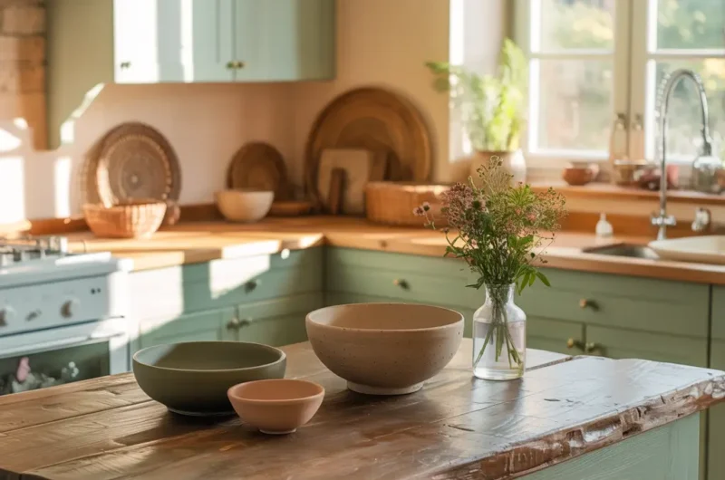 Green and Brown Kitchen Ideas