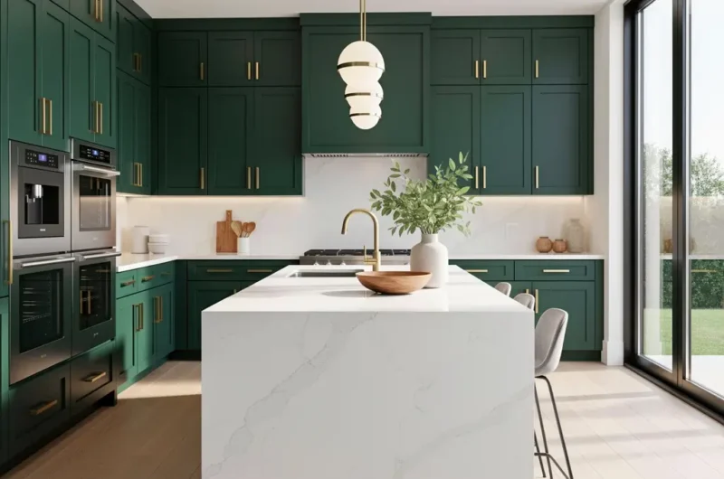 Green and Gold Kitchen Ideas