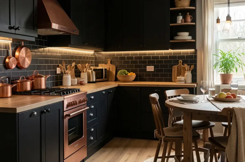 Black and Copper Kitchen Ideas