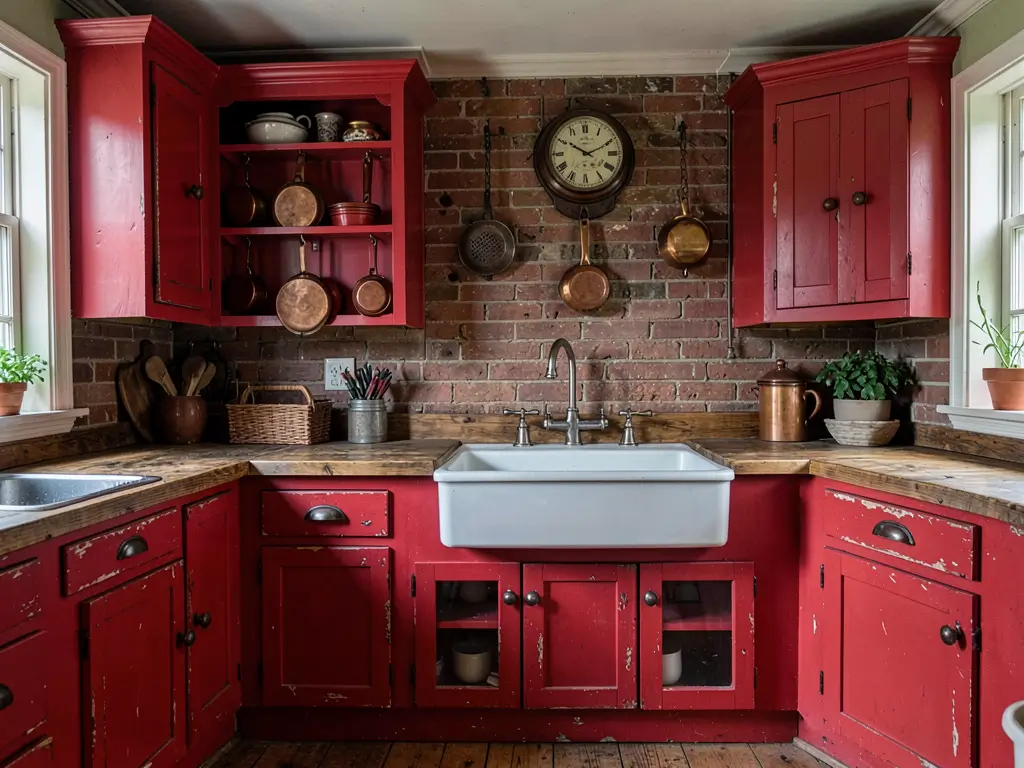 Red Farmhouse Kitchen Ideas