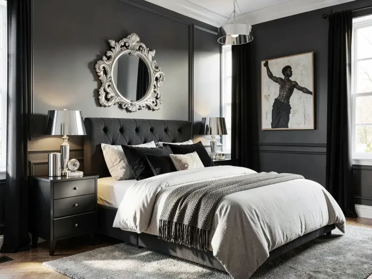 Black and Silver Bedroom Ideas