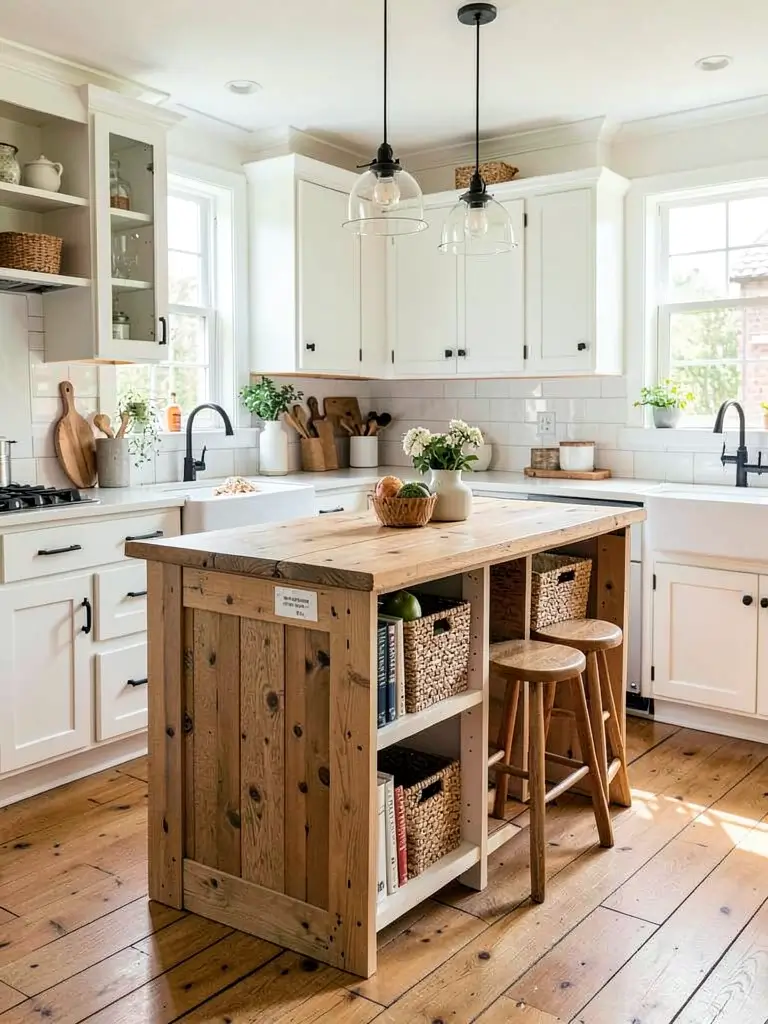15 Stunning Rustic Farmhouse Kitchen Island Ideas You’ll Love
