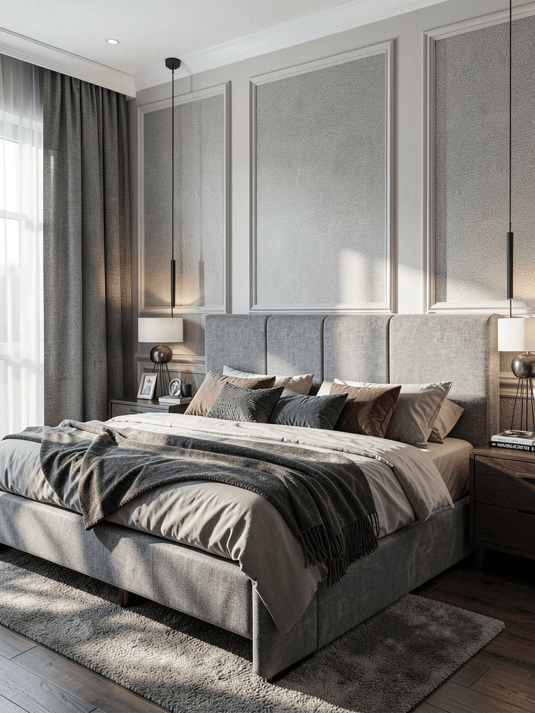 15 Charming Grey Headboard Bedroom Ideas with Cozy Details