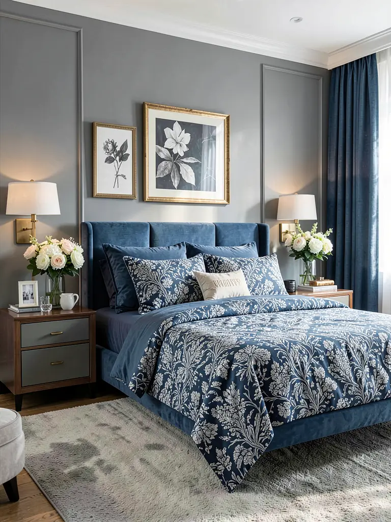 15 Refreshing Grey and Blue Bedroom Ideas with Coastal Vibes
