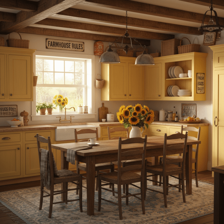 15 Amazing Yellow Farmhouse Kitchen Ideas for Bright Homes