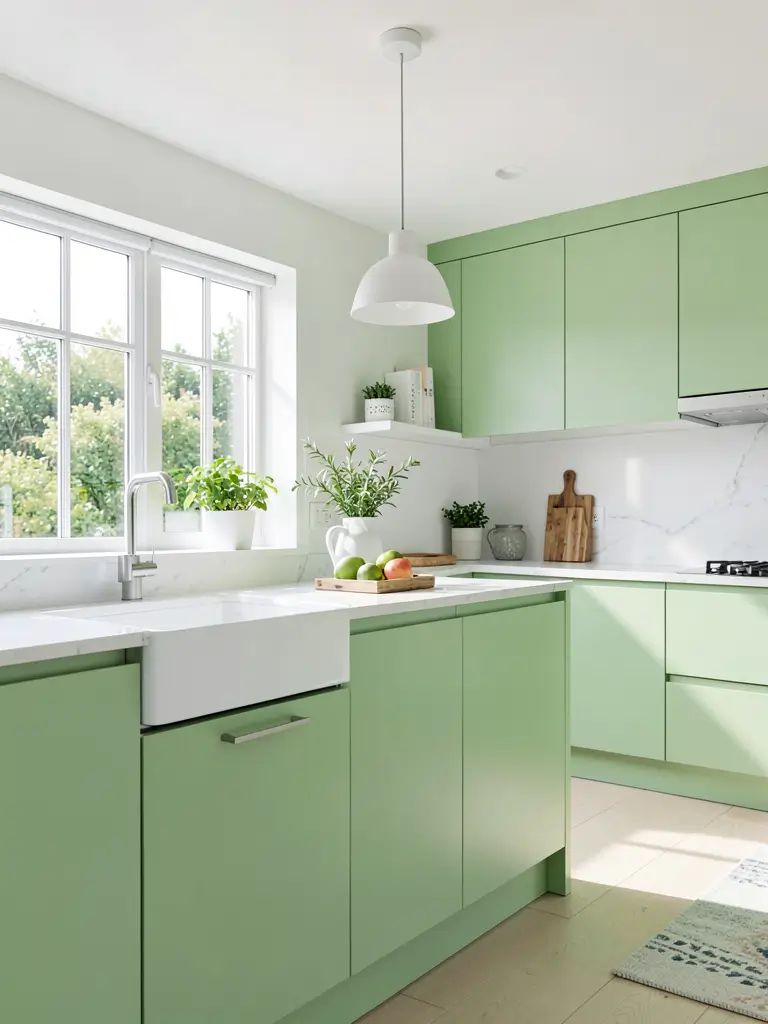 15 Elegant Light Green Kitchen Ideas For Modern Homes